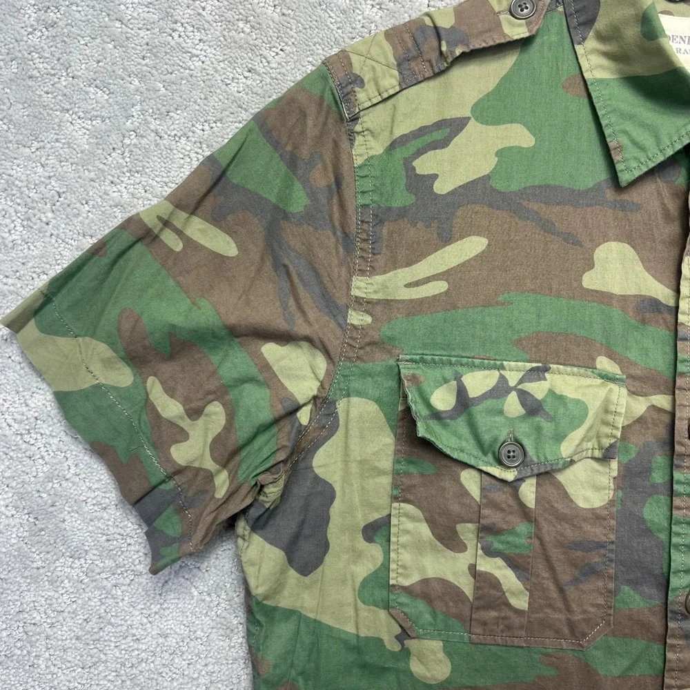 Denim & Supply Ralph Lauren‎ Shirt Mens M Woodland Camo Short Sleeve Military